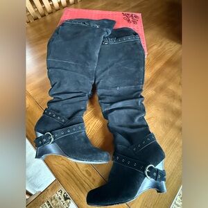 Naughty Monkey Knee High Suede Boots